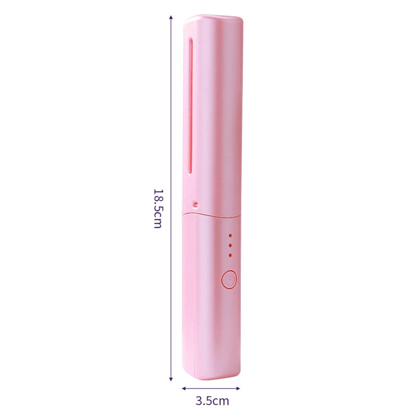 Rechargeable Mini Hair Straightener,Cordless Hair Straightener Brush, Portable Straightening Brush with Negative Ion,Hot Comb Hair Straightener for Women, Lightweight & Mini for Travel (Pink)