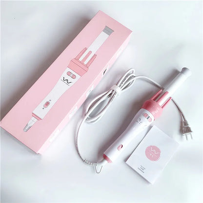 Vivid&Vogue 28Mm Magic Curler Set Pink Automatic Curler Lazy Curler with Free Hair Clip Comb (VAV-022B Authentic)