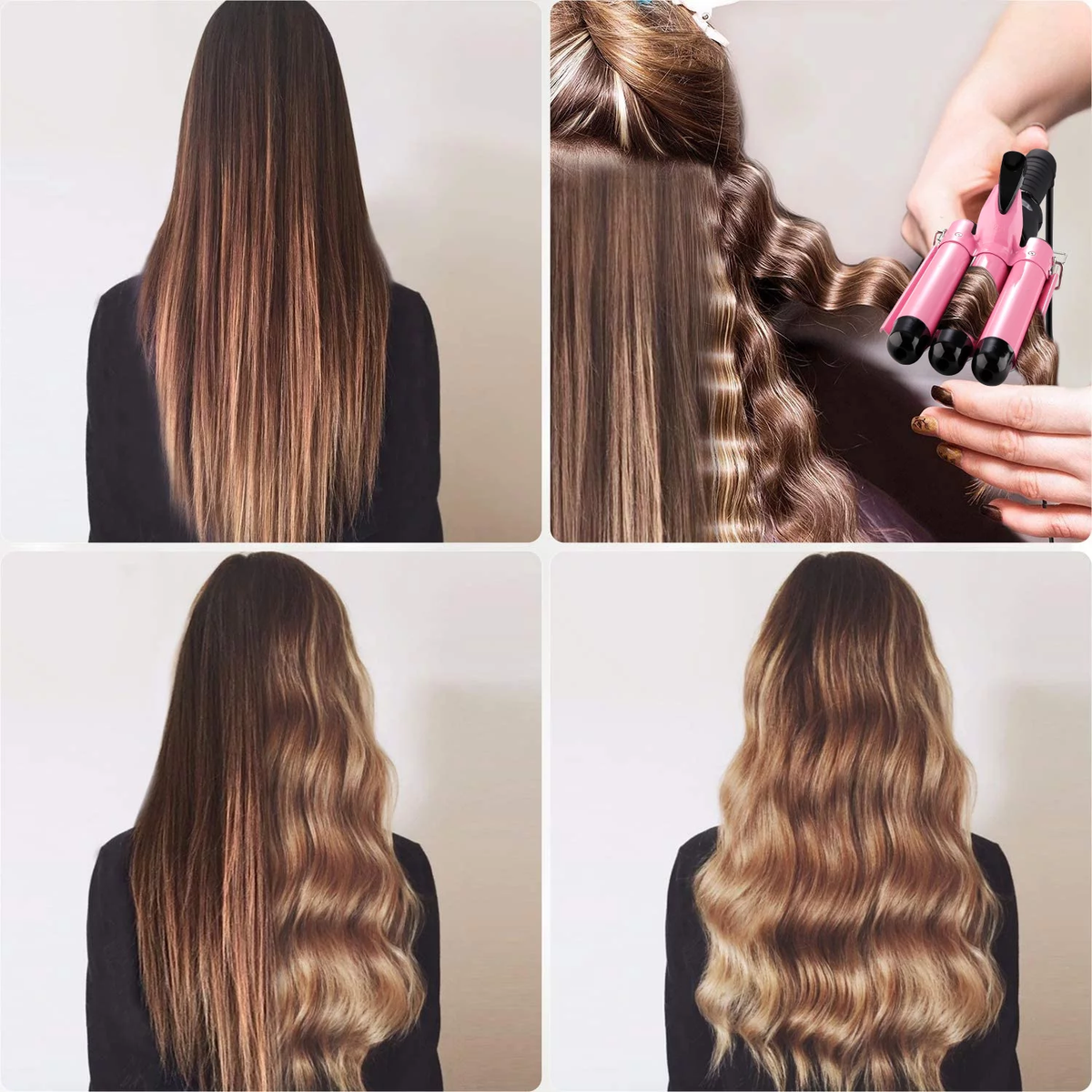 3 Barrel Curling Iron Wand,  1