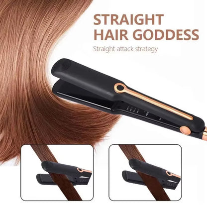Professional Ceramic Hair Straightener, Negative Ion Wide Plate, Adjustable Temperature Hair Straightening Clip
