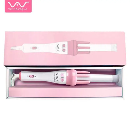 Vivid&Vogue 28Mm Magic Curler Set Pink Automatic Curler Lazy Curler with Free Hair Clip Comb (VAV-022B Authentic)