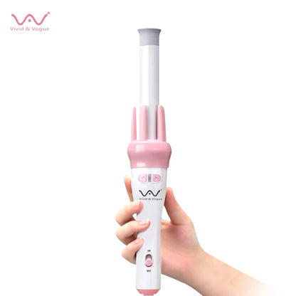 Vivid&Vogue 28Mm Magic Curler Set Pink Automatic Curler Lazy Curler with Free Hair Clip Comb (VAV-022B Authentic)